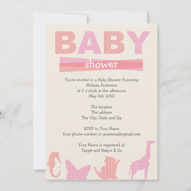 Baby Shower Invitation (Front)