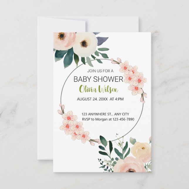 BABY SHOWER INVITATION  (Front)