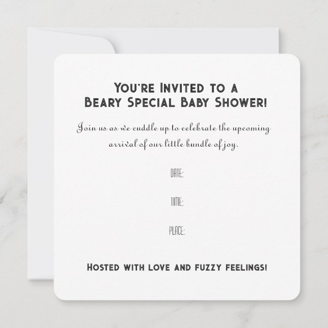 Baby Shower Invitation (Back)