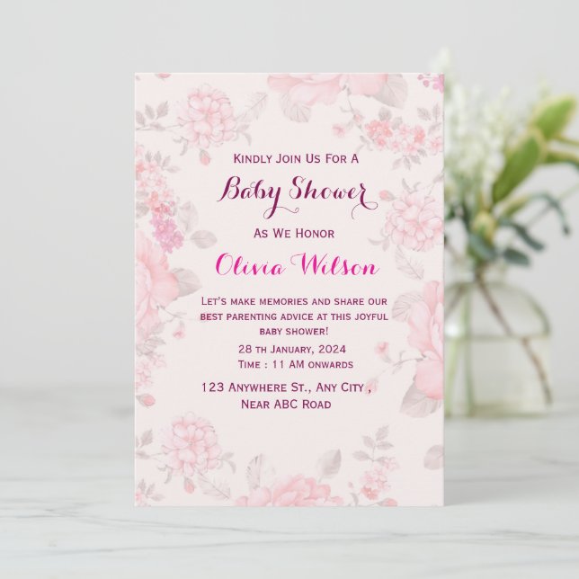 baby Shower Invitation (Standing Front)