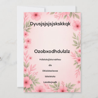 Baby shower invitation