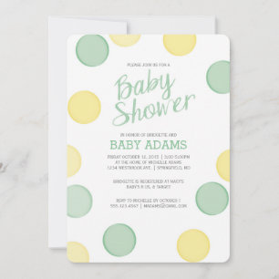 Baby Shower Invitation   Baby Bubbles Neutral