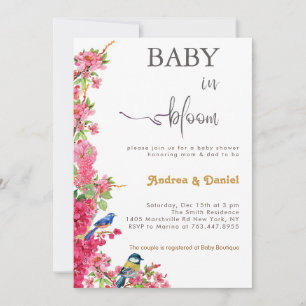Baby Shower Invitation Baby In Bloom Spring Summer