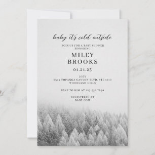 Baby Shower invitation, Baby it's cold outside,  Invitation