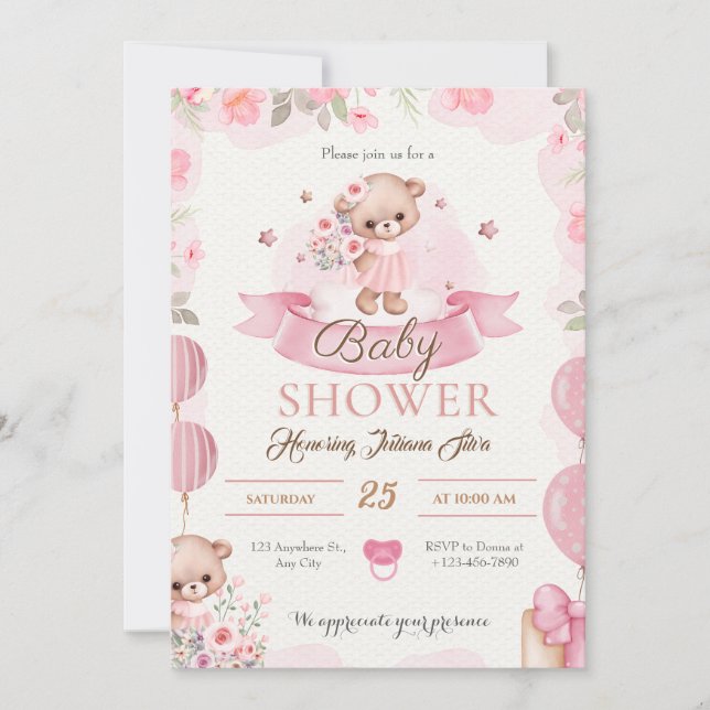 baby shower invitation - baby shower party (Front)