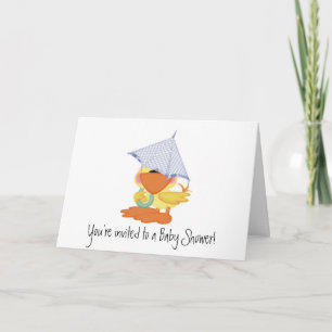 Baby Shower Invitation-Blue Duck/Quackup Invitation