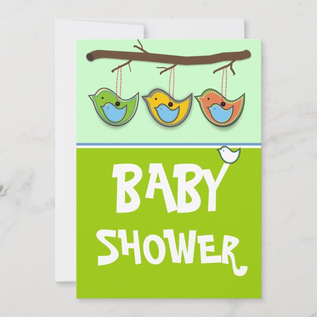 Baby Shower Invitation-Blue Invitation (Front)
