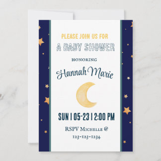 Baby Shower Invitation Boho Stay Wild Moon Child