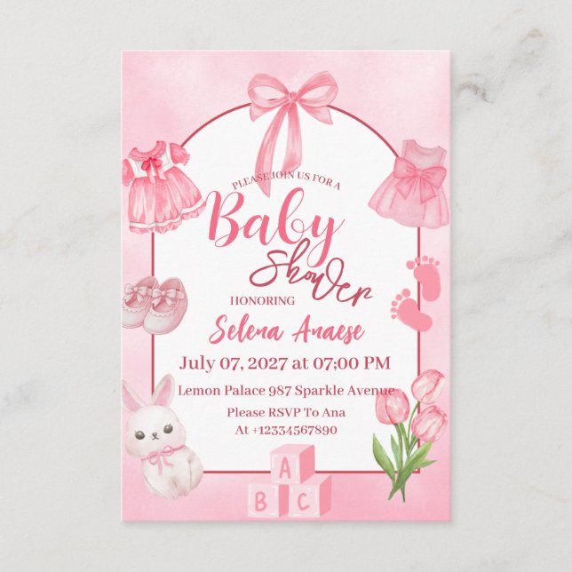 Baby Shower Invitation Card (Front)