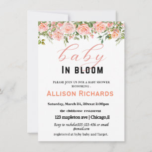 Baby shower invitation card