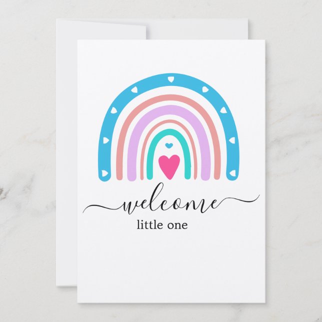 Baby Shower Invitation - Custom Boy or Girl Card (Front)