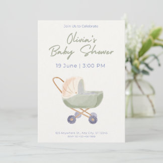 Baby Shower Invitation Cute Bear Theme