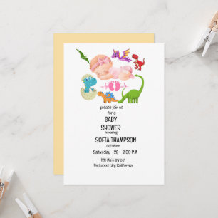 BABY SHOWER INVITATION Dinosaur theme