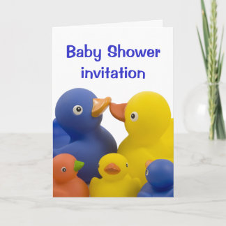 Baby shower invitation -  Duck Family Group