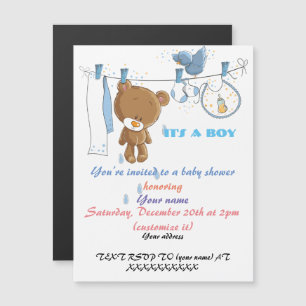 Baby Shower Invitation for a baby boy