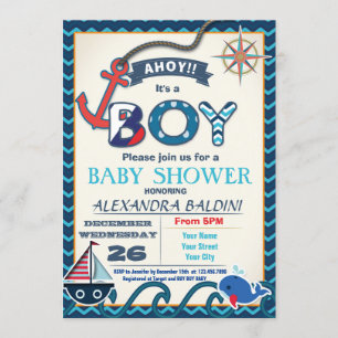 Baby Shower Invitation for a Boy