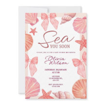 Baby shower invitation for a girl
