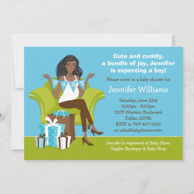 Baby Shower Invitation for Boy (Front)