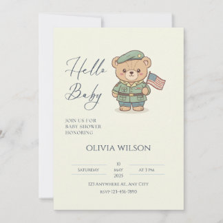 Baby Shower Invitation for Military Families