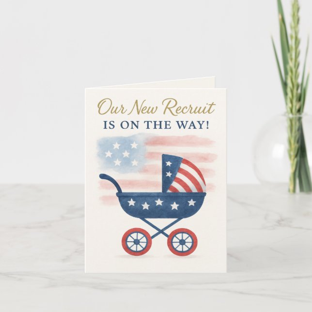 Baby Shower Invitation for Military Families  (Front)