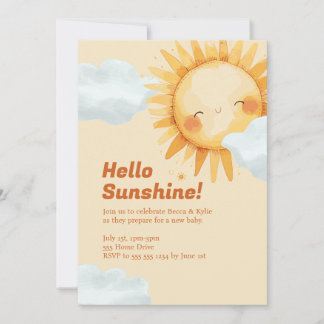 Baby Shower Invitation Hello Sunshine