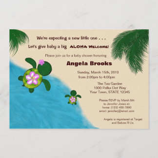 Baby Shower Invitation (Honu) Adorable Turtle