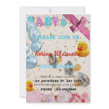 Baby Shower Invitation in Bright Colours