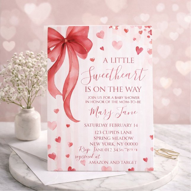 Baby shower invitation "Little Darling", Valentine (Creator Uploaded)