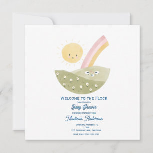 Baby Shower Invitation Little Lamb Gender Neutral 