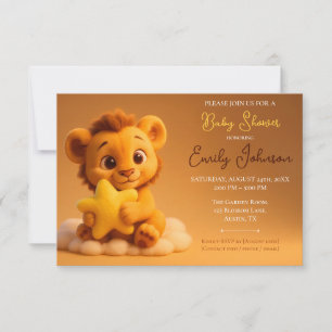 Baby Shower Invitation – Little Lion & Star