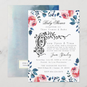 BABY SHOWER INVITATION   Modern Floral Storybook