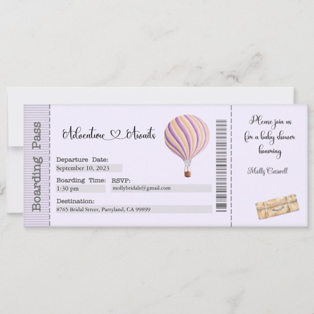 Baby Shower Invitation, Mum to Be Invitation (Front)