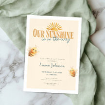 Baby Shower Invitation Our Sunshine