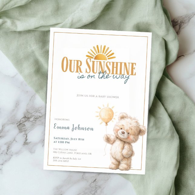 Baby Shower Invitation Our Sunshine (Creator Uploaded)