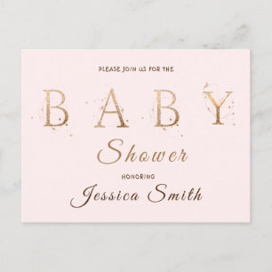 baby shower invitation postcard