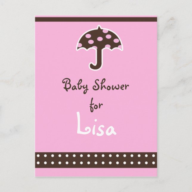 Baby shower Invitation Postcard (Front)
