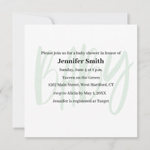 BABY SHOWER INVITATION postcard