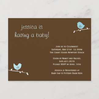 Baby Shower Invitation Postcard
