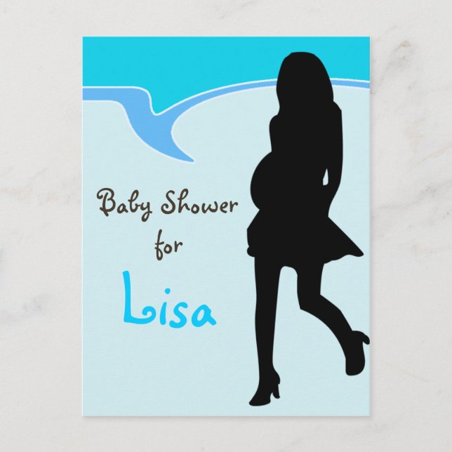 Baby shower Invitation Postcard (Front)