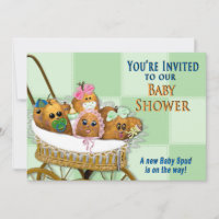 BABY SHOWER INVITATION - POTATO FAMILY COLLECTION