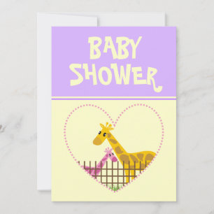 Baby Shower Invitation-Purple Invitation