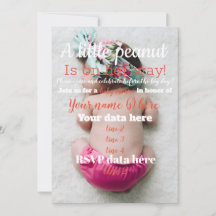  Baby Shower invitation, rustic Invitation