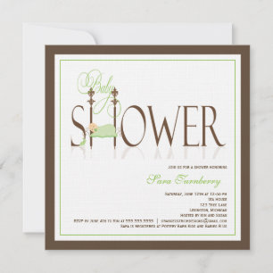 Baby Shower Invitation - Sleeping Baby