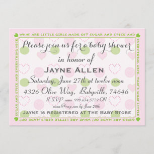 Baby Shower Invitation "Sugar and Spice"