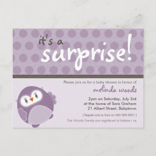BABY SHOWER INVITATION :: surprise owl 1