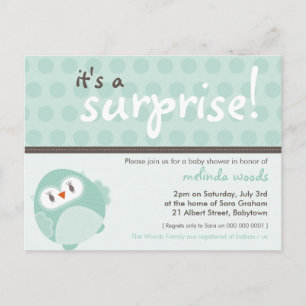 BABY SHOWER INVITATION :: surprise owl 3