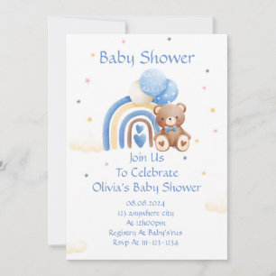 BABY SHOWER INVITATION TEDDY BEAR