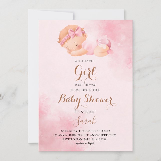 Baby Shower Invitation Template (Front)