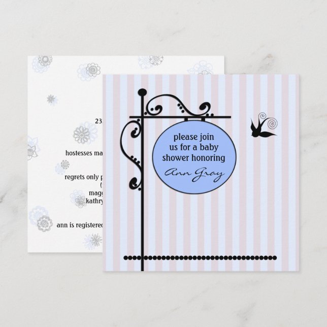 Baby Shower Invitation Template (Front/Back)