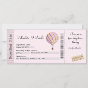 Baby Shower Invitation, Travelling Baby Shower Invitation